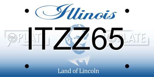 ITZZ65 Illinois License Plate