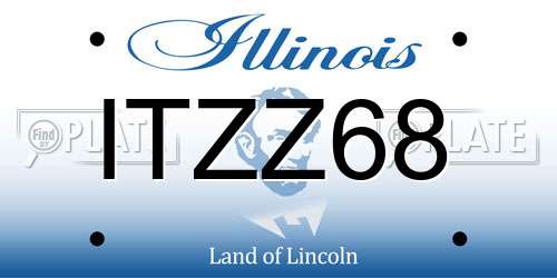 ITZZ68 Illinois License Plate