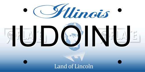 IUDOINU Illinois License Plate