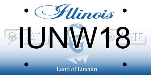 IUNW18 Illinois License Plate