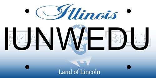 IUNWEDU Illinois License Plate