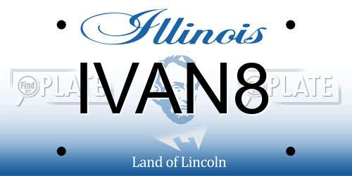 IVAN8 Illinois License Plate