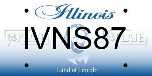 IVNS87 Illinois License Plate