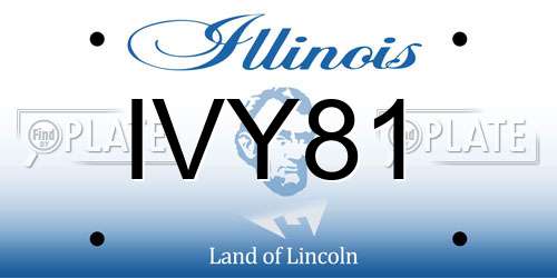 IVY81 Illinois License Plate