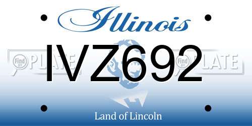 IVZ692 Illinois License Plate