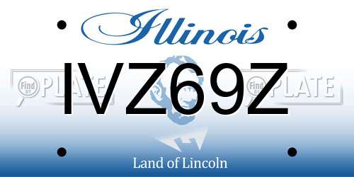 IVZ69Z Illinois License Plate