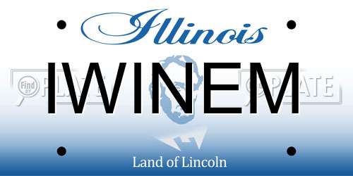 IWINEM Illinois License Plate