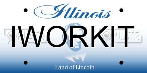 IWORKIT Illinois License Plate