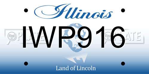 IWP916 Illinois License Plate