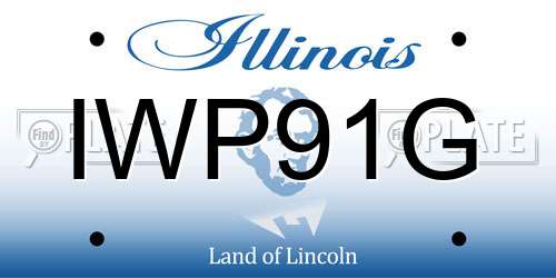 IWP91G Illinois License Plate