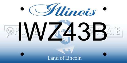 IWZ43B Illinois License Plate