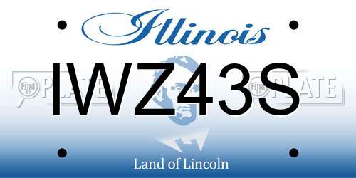 IWZ43S Illinois License Plate