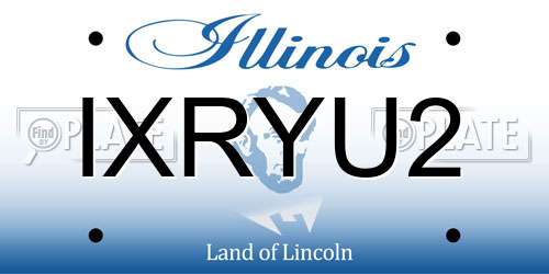 IXRYU2 Illinois License Plate