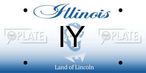 IY Illinois License Plate