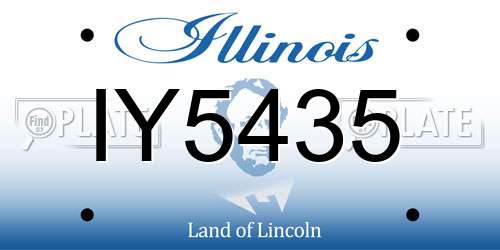 IY5435 Illinois License Plate
