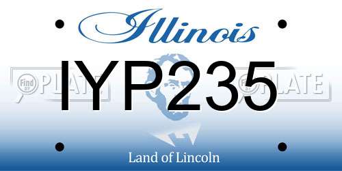IYP235 Illinois License Plate
