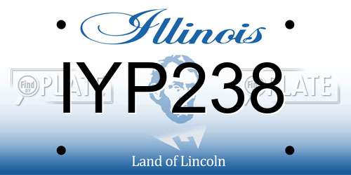 IYP238 Illinois License Plate