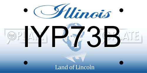 IYP73B Illinois License Plate
