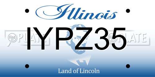 IYPZ35 Illinois License Plate