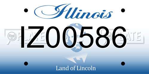IZ00586 Illinois License Plate