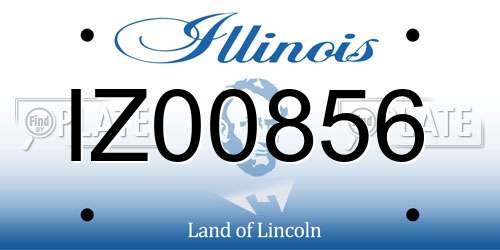 IZ00856 Illinois License Plate