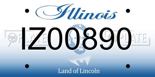 IZ00890 Illinois License Plate
