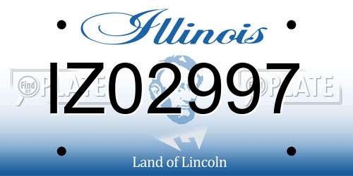 IZ02997 Illinois License Plate