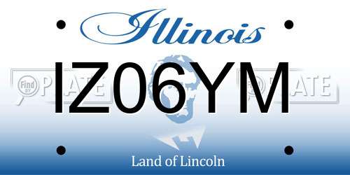 IZ06YM Illinois License Plate