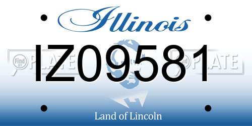 IZ09581 Illinois License Plate