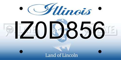 IZ0D856 Illinois License Plate