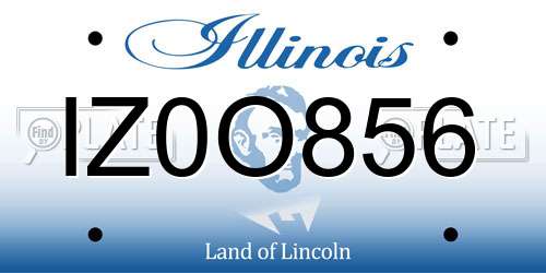 IZ0O856 Illinois License Plate