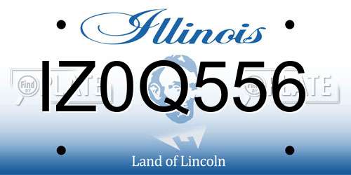 IZ0Q556 Illinois License Plate