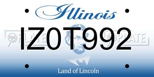 IZ0T992 Illinois License Plate
