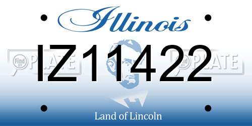 IZ11422 Illinois License Plate
