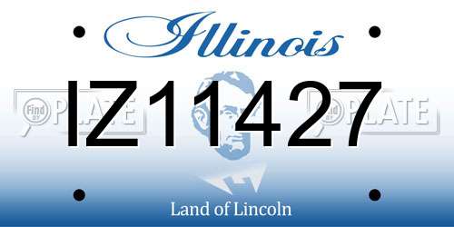 IZ11427 Illinois License Plate