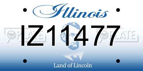 IZ11477 Illinois License Plate