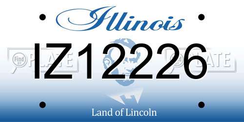 IZ12226 Illinois License Plate