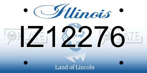 IZ12276 Illinois License Plate