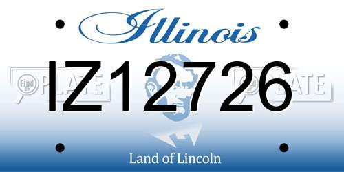 IZ12726 Illinois License Plate