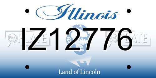 IZ12776 Illinois License Plate