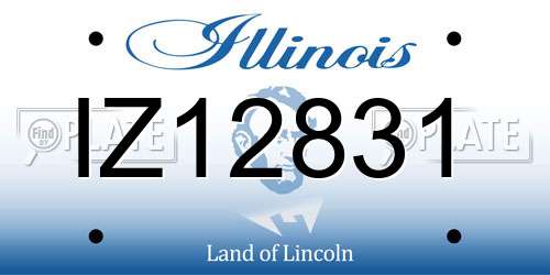 IZ12831 Illinois License Plate