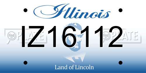 IZ16112 Illinois License Plate
