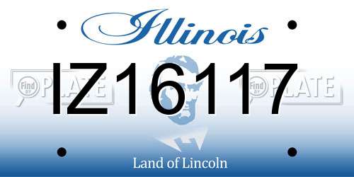 IZ16117 Illinois License Plate