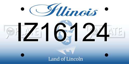 IZ16124 Illinois License Plate