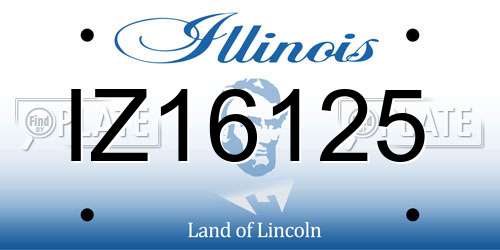 IZ16125 Illinois License Plate