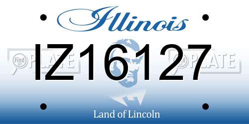 IZ16127 Illinois License Plate