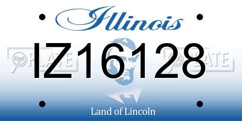 IZ16128 Illinois License Plate