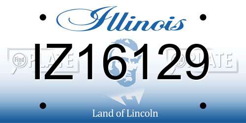 IZ16129 Illinois License Plate