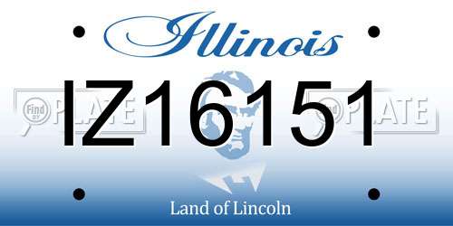 IZ16151 Illinois License Plate