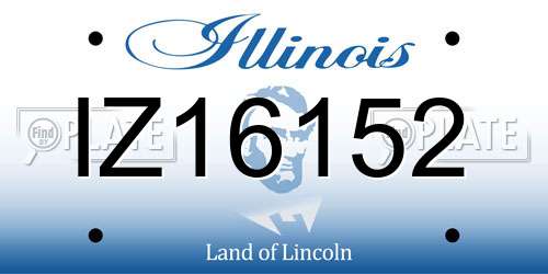 IZ16152 Illinois License Plate